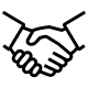 Black circle with a white checkmark inside.